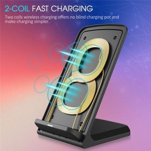 Fast Wireless Charger Qi Charger 10W Two Coils Pakistan