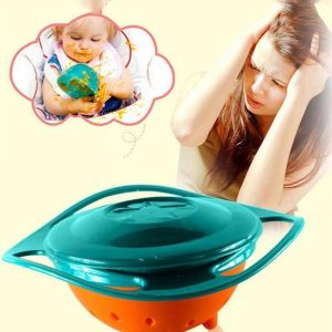 Universal Spill Proof Baby Feeding Dish Gyro Bowl Tableware Pakistan