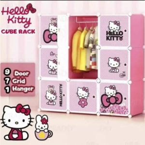 Kitty Cube Wardrobe Cabinet For Kids With Hanging Rod Pakistan