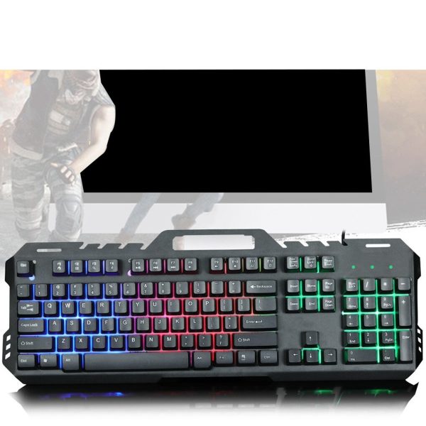 Metal Back Light Gaming Keyboard Rainbow Pakistan